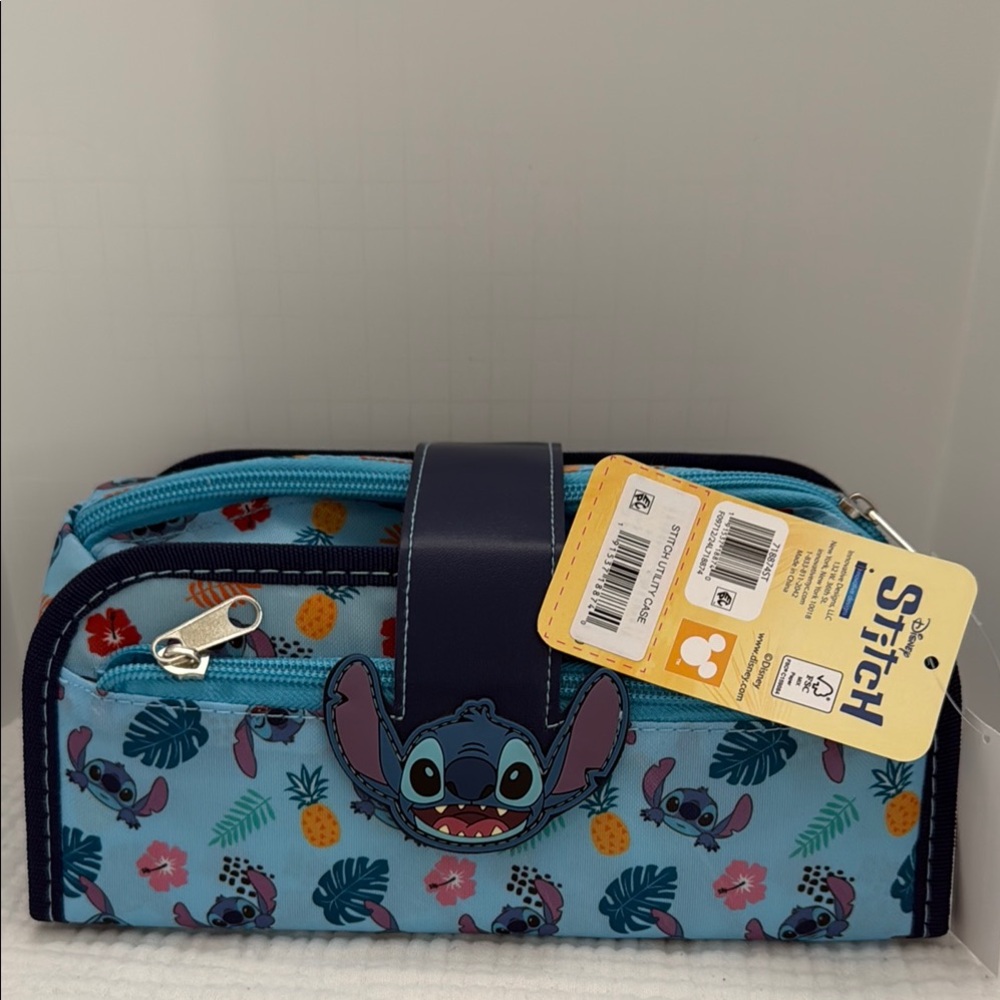 Disney Stitch Blue and Navy Kids Pencil Case